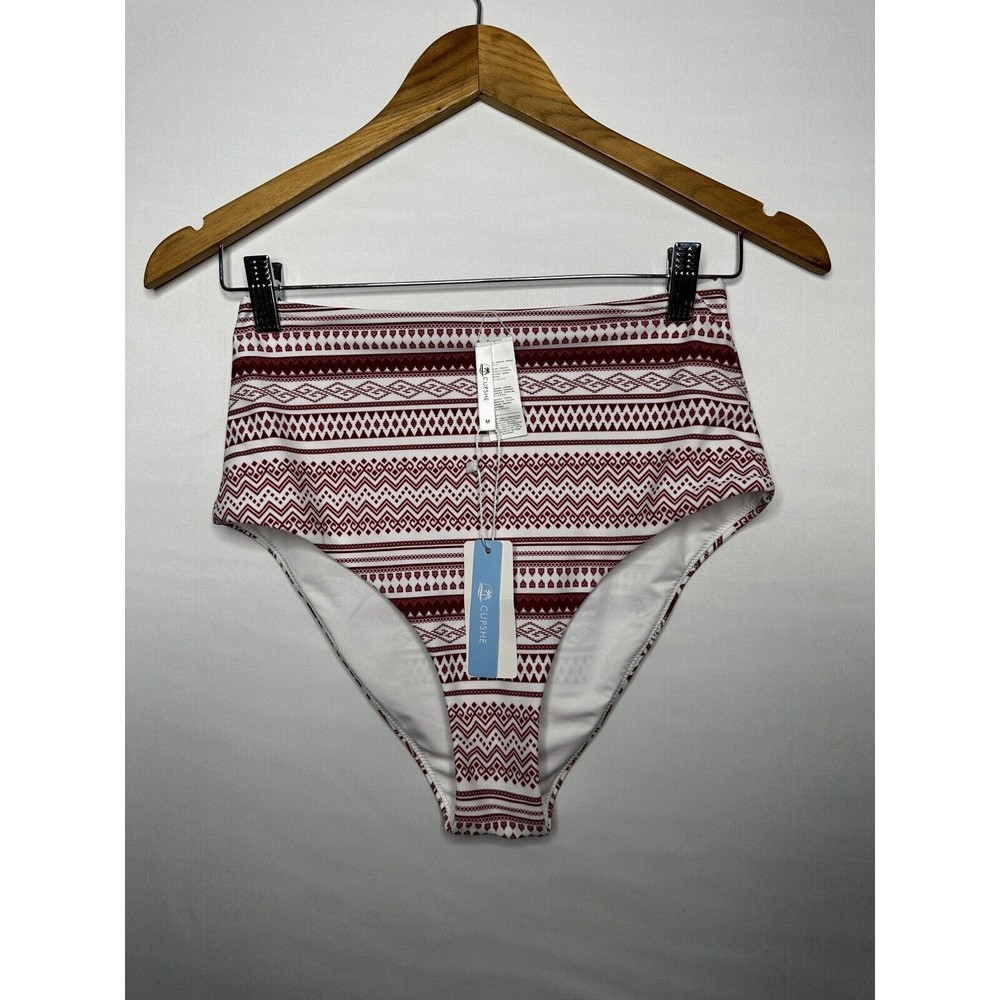 CUPSHE‎ Boho High Waisted Bikini Bottom Women’s Size Medium NEW